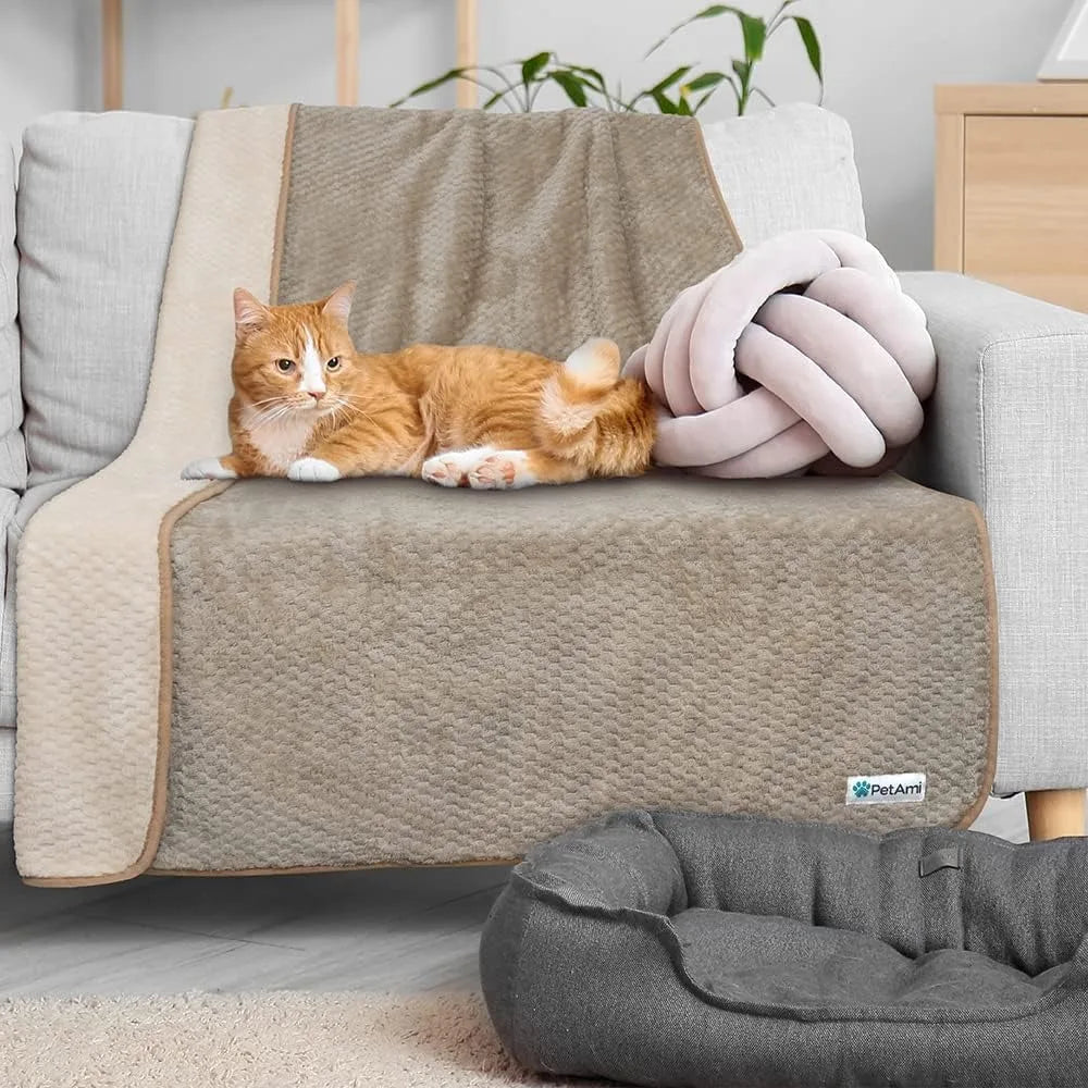 Waterproof Dog Blanket Fleece Pet Throw Sofa Cover Guard