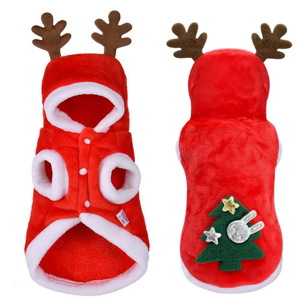 Guangdong Pet Dog Clothes Winter Fleece Festive Elk
