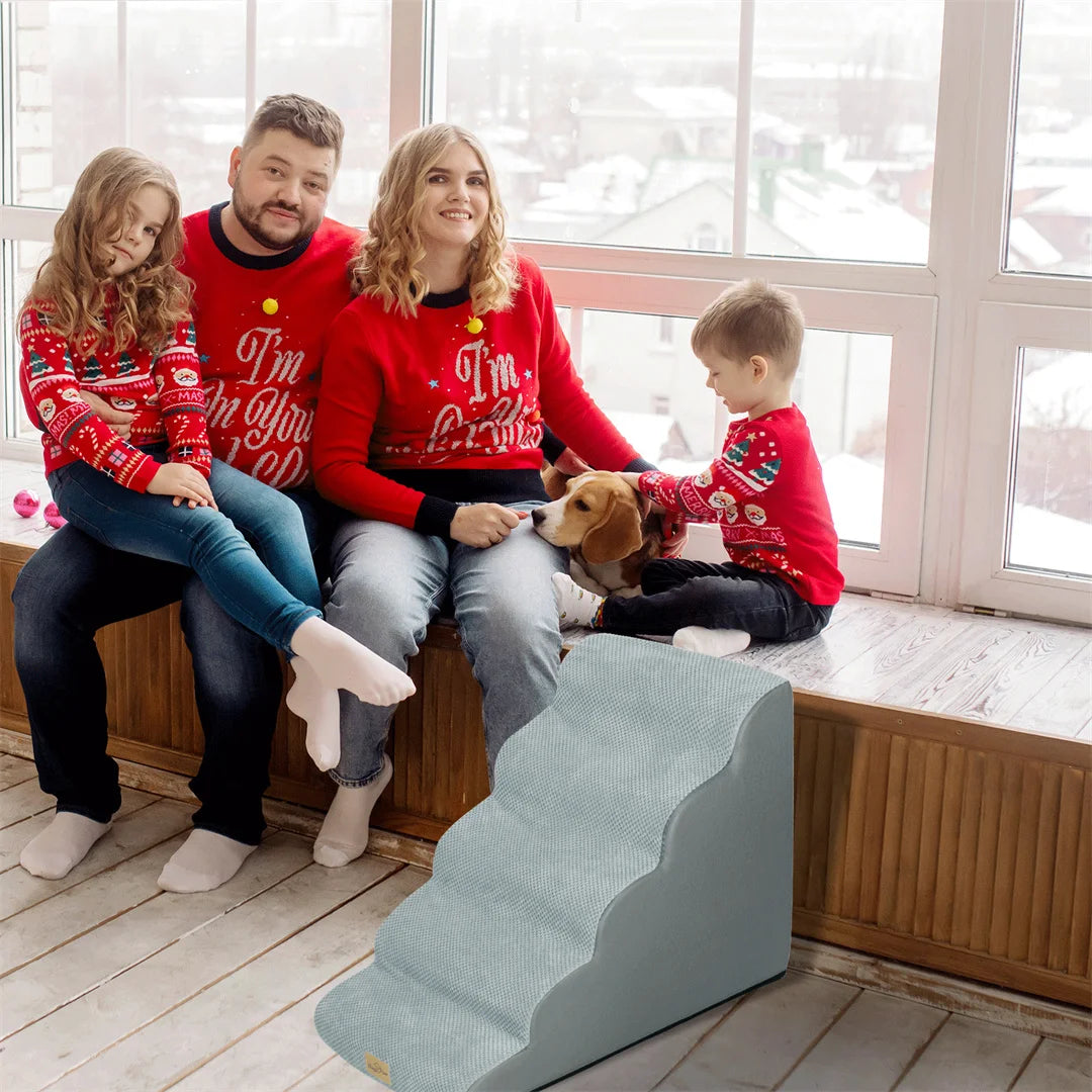 NONE Pet Dog Stairs For High Beds And Sofa Washable