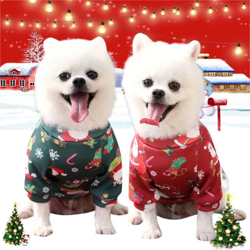 Guangdong Christmas Dog Sweater With Warm Lining