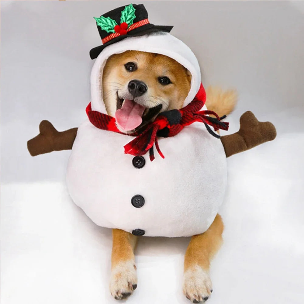 Guangdong Christmas Snowman Dog Costume Outfit