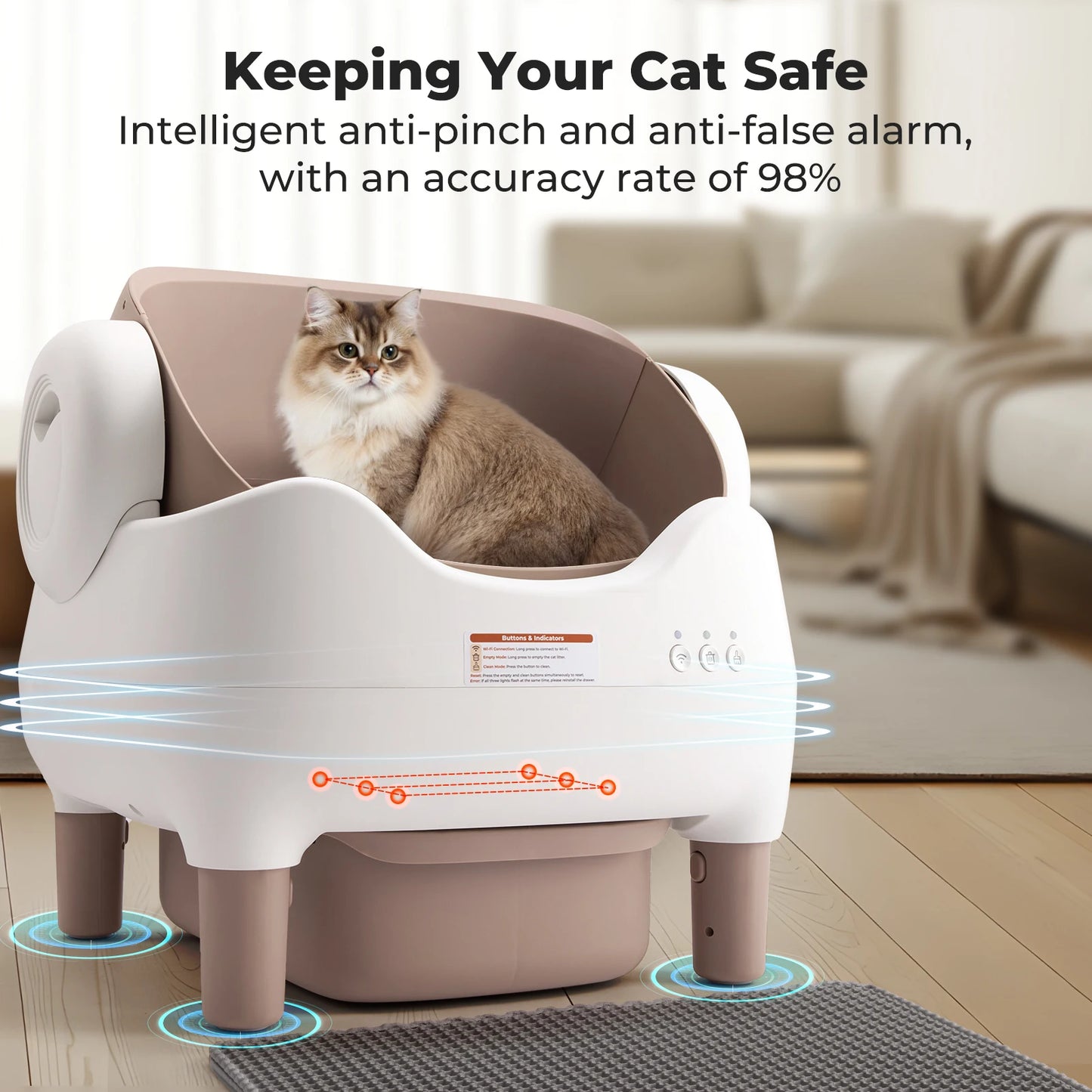 Lunapurr Self Cleaning Litter Box with App Control