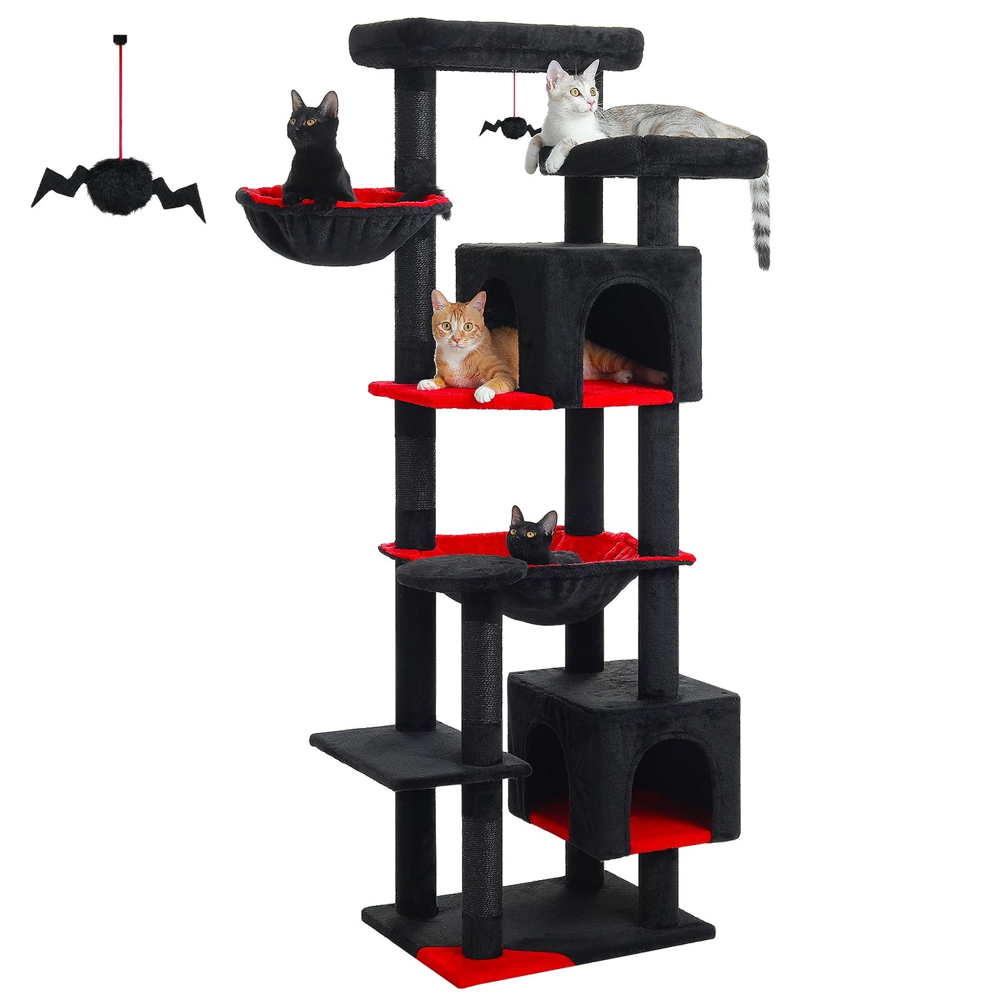 PAWZ Road Tall Cat Tree With Hammock And Scratching Posts
