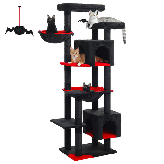 PAWZ Road Tall Cat Tree With Hammock And Scratching Posts
