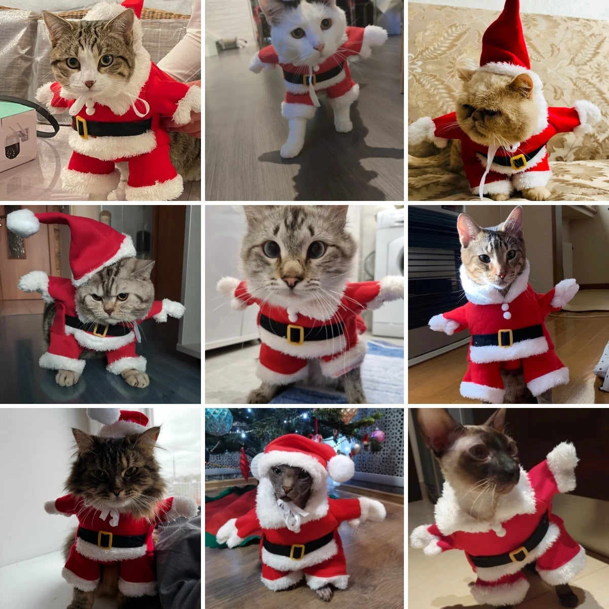 Cute Christmas Cat Costume Cosplay for Cats and Small Dogs