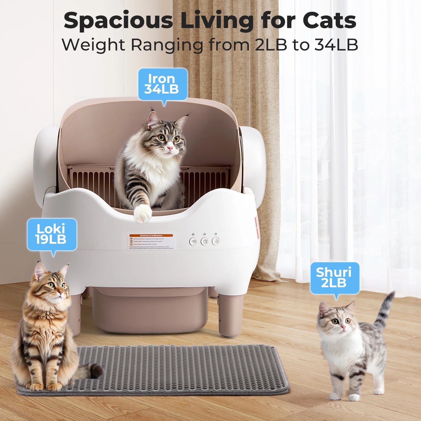 Lunapurr Self Cleaning Litter Box with App Control