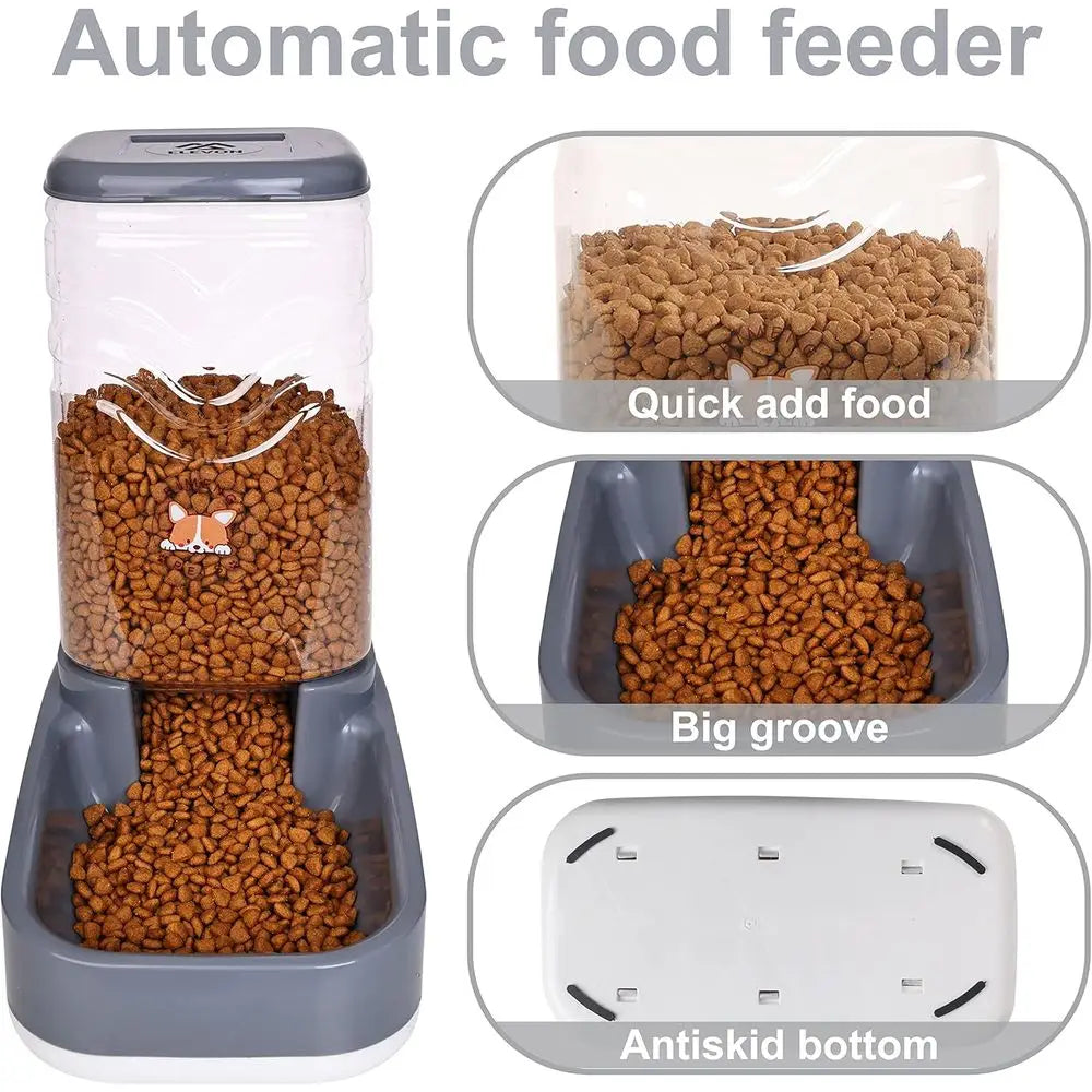 Automatic Pet Feeder Gravity Dispenser For Cats And Dogs