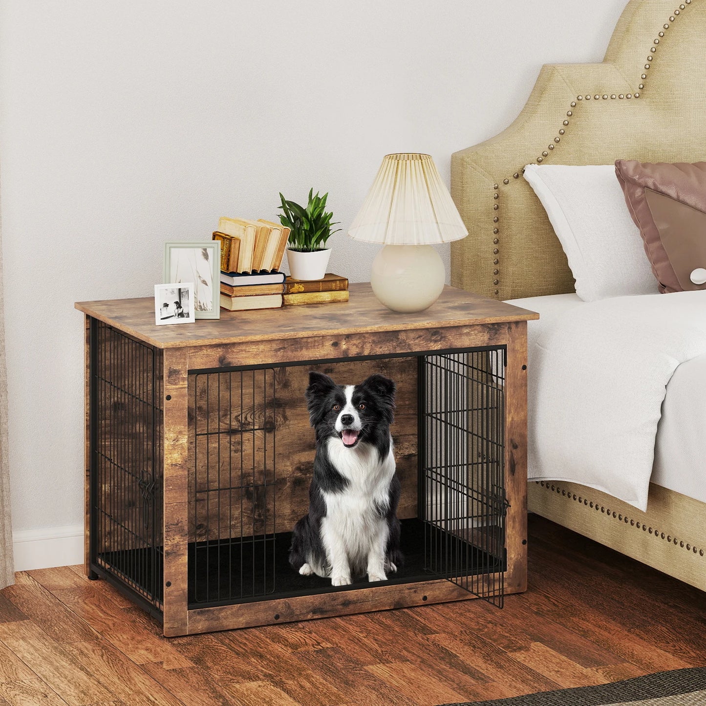 MULTIGOTH Dog Crate Furniture Side End Table