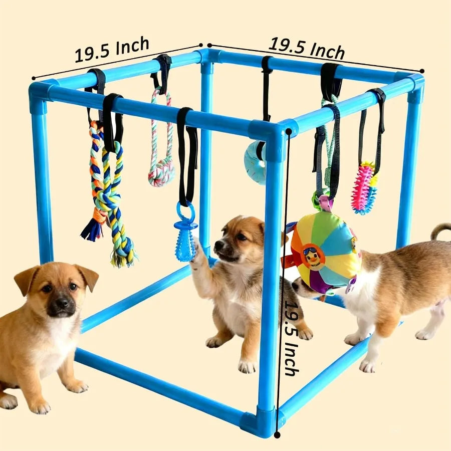 Puppy Play Gym With 8 Hanging Toys Indoor Jungle Gym