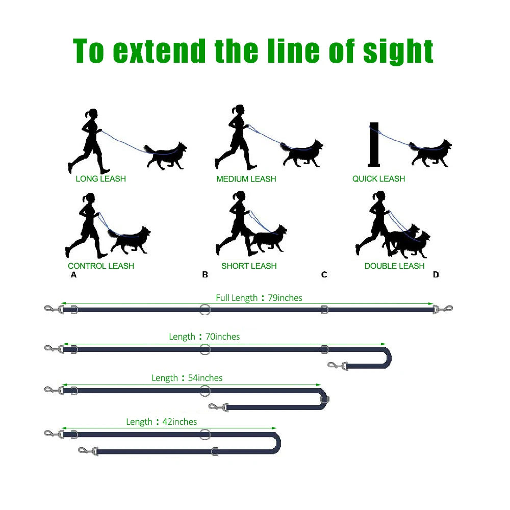 Guangdong Double Ended Adjustable Dog Leash for Halti Training