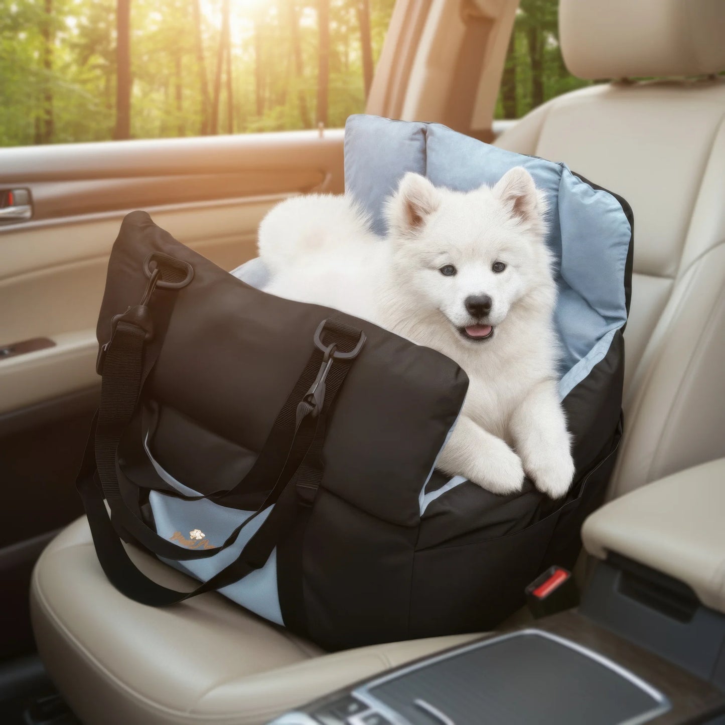 Dog Car Seat Bed and Carrier with Clip On Leash