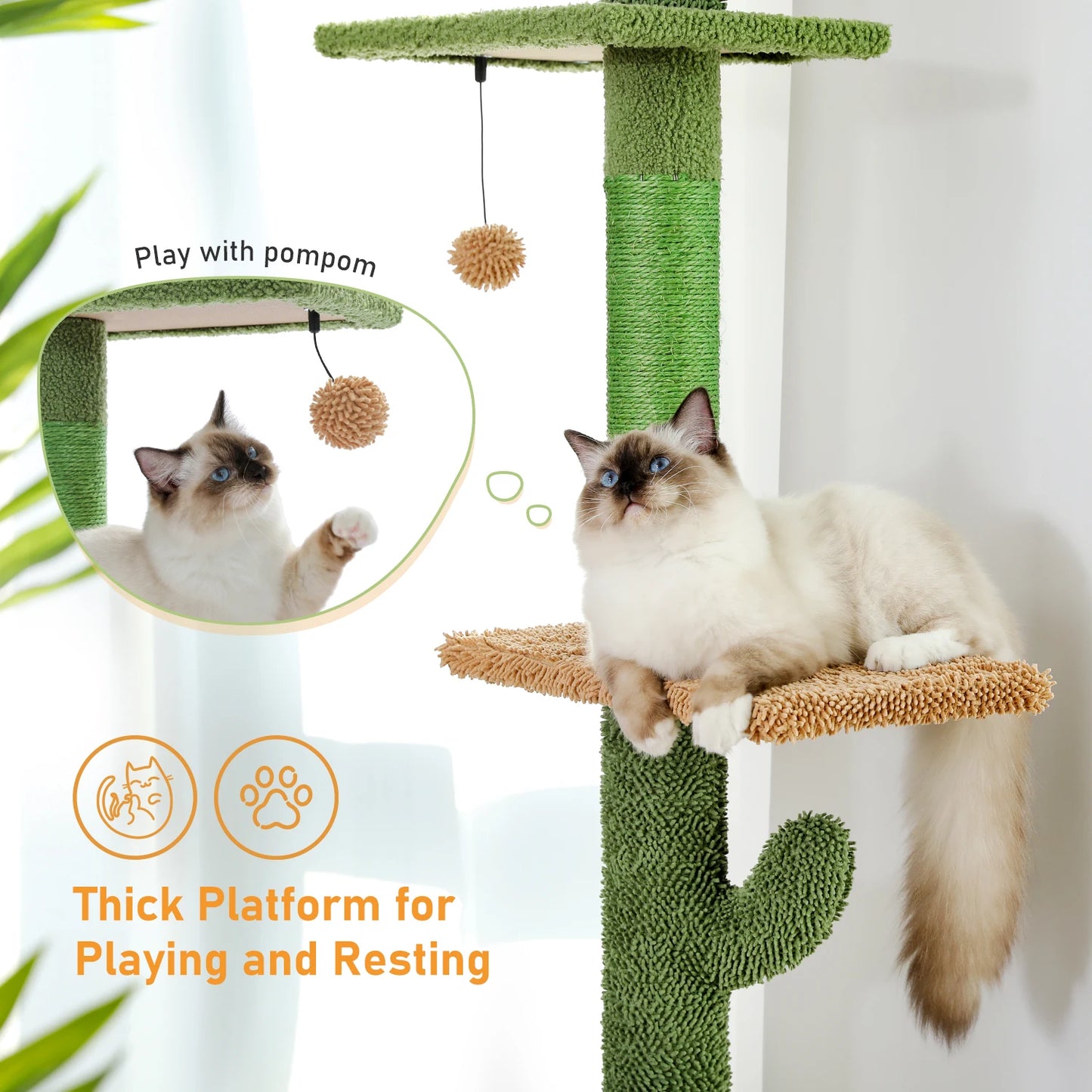 PAWZ Road 5 Tier Cat Tree Tower With Scratching Post