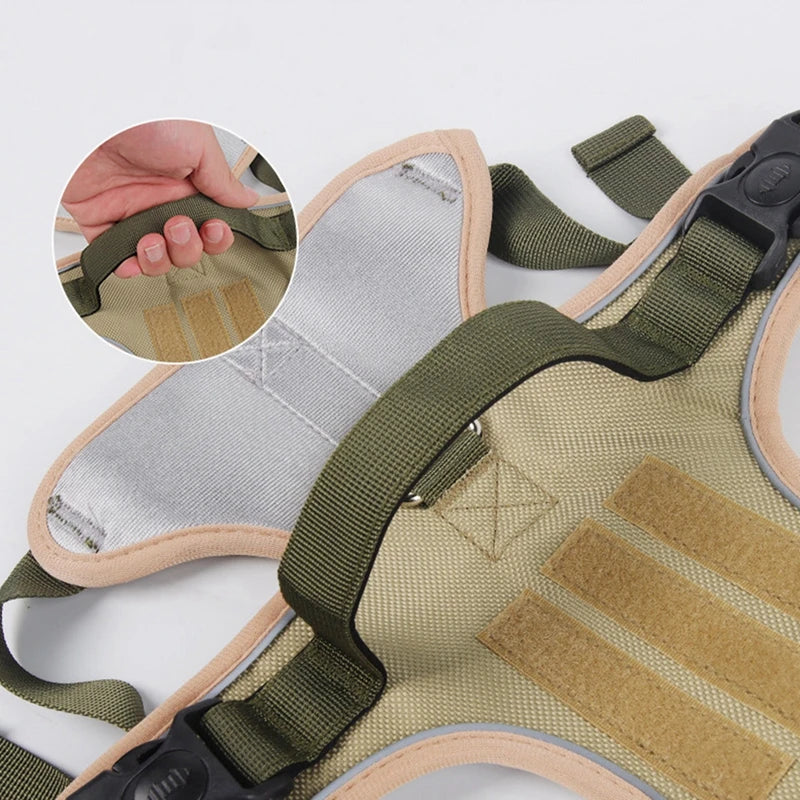 CN Guangdong Reflective Dog Harness Military Vest 1680D Nylon