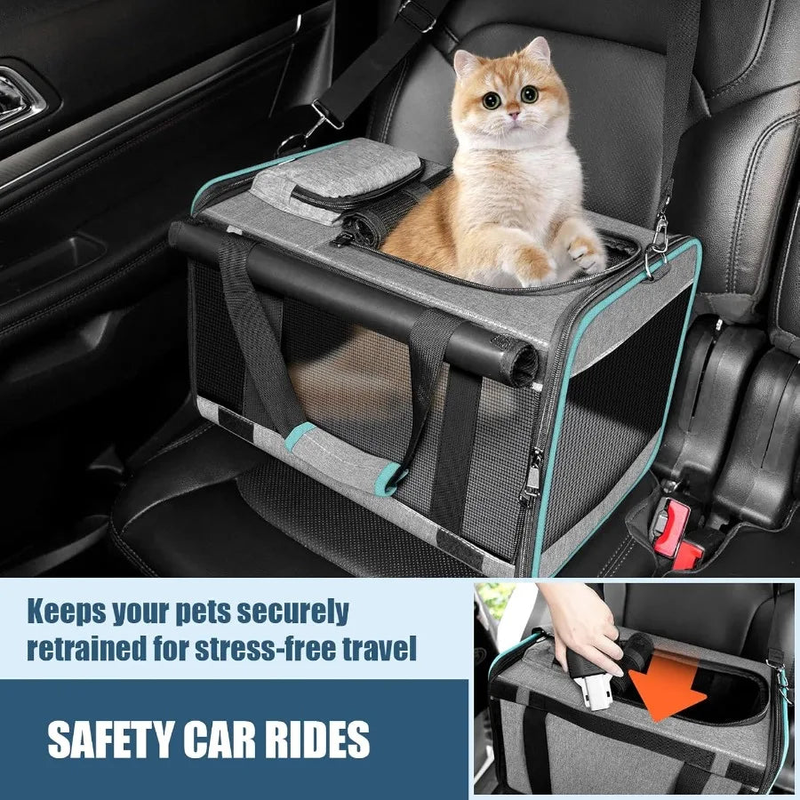 SoftSided Pet Travel Carrier TSA Approved for Cats and Dogs