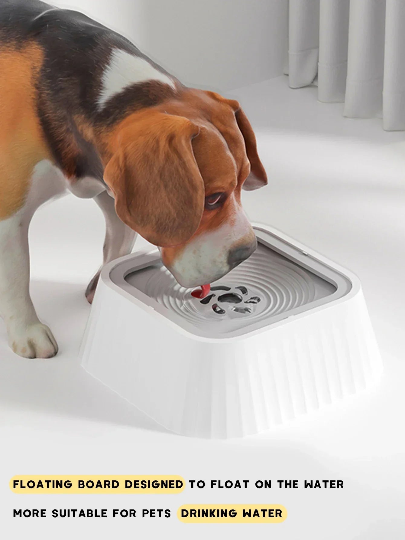 Pet Water Fountain With Floating Plates Anti Spill No Splash