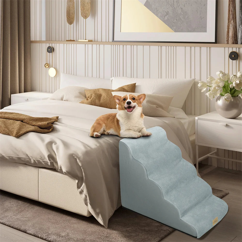 NONEDog 5-Step Dog Ramp Stairs For Beds And Sofa