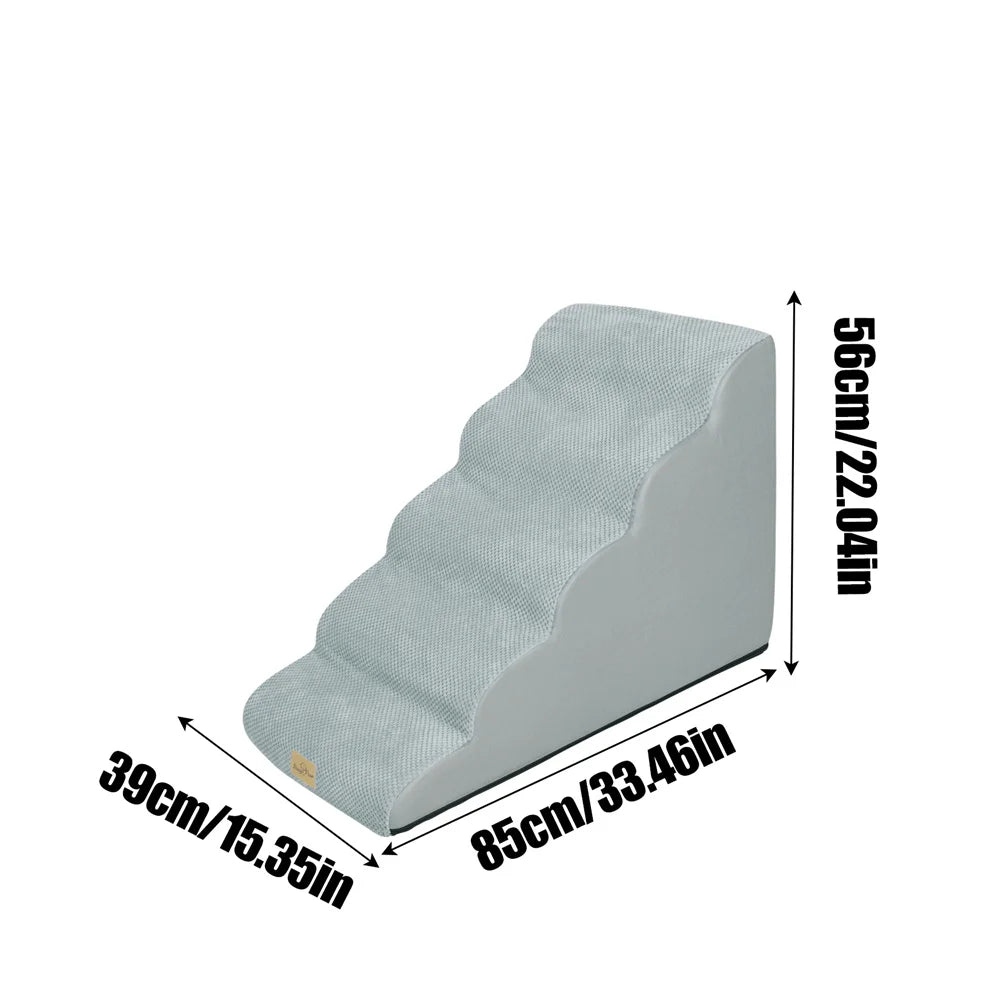 NONEDog 5-Step Dog Ramp Stairs For Beds And Sofa