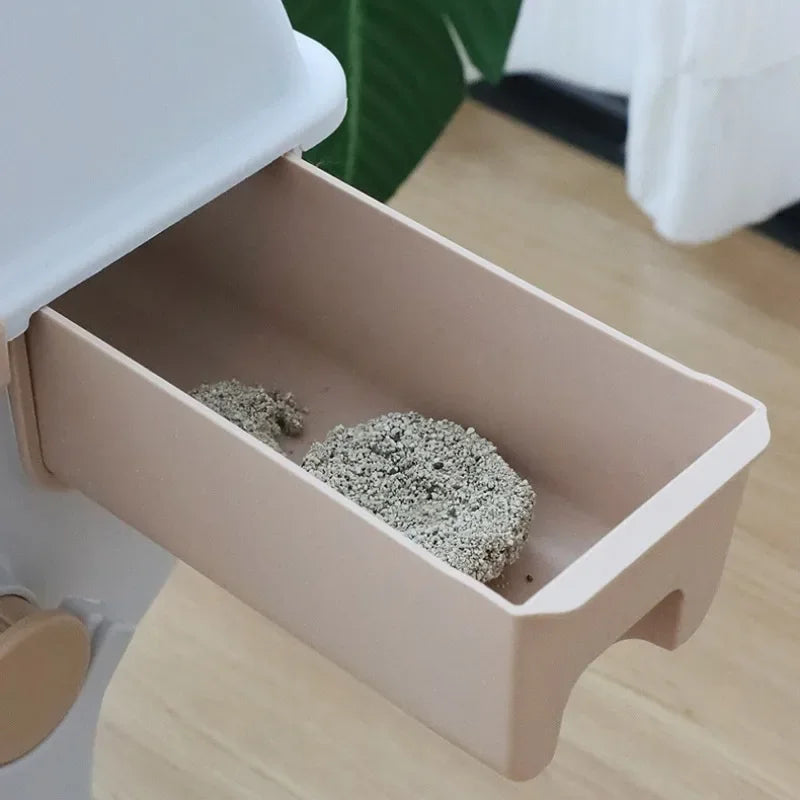 LZJV Semi Automatic Litter Box Anti Splash Cat Toilet