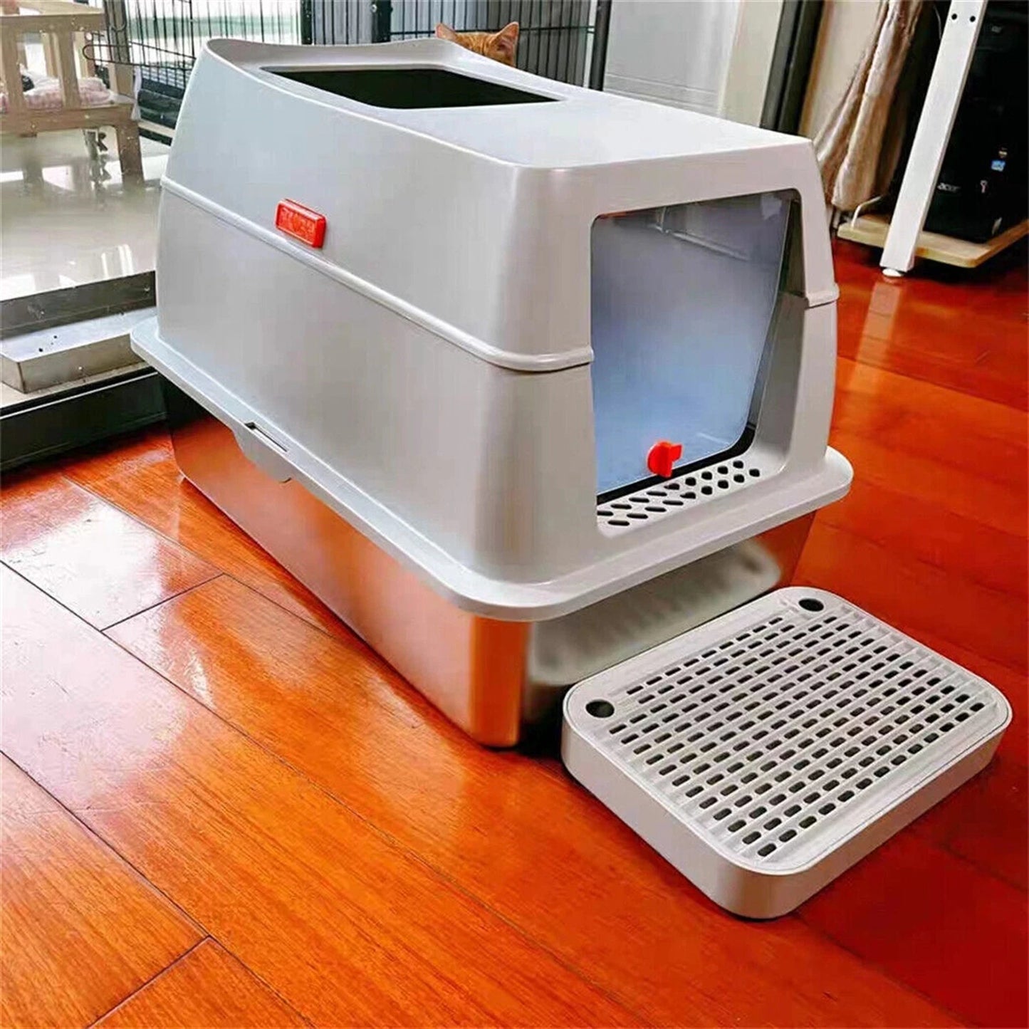 Feature Totally Closed Large Cat Litter Box With High Sides