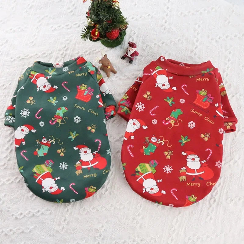 Guangdong Christmas Dog Sweater With Warm Lining