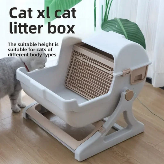 LZJV Semi Automatic Litter Box Anti Splash Cat Toilet