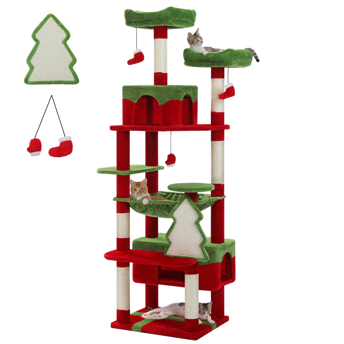 PAWZ Road Large Indoor Cat Tree Tower With Sisal Posts