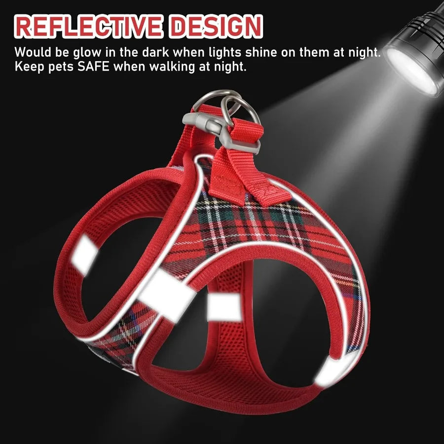 Small Animal Harness And Leash Set With Soft Mesh Vest