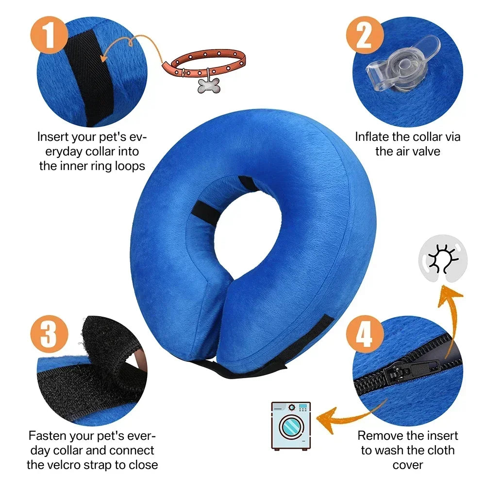 CN Guangdong Inflatable Recovery Pet Collar For Dogs Cats