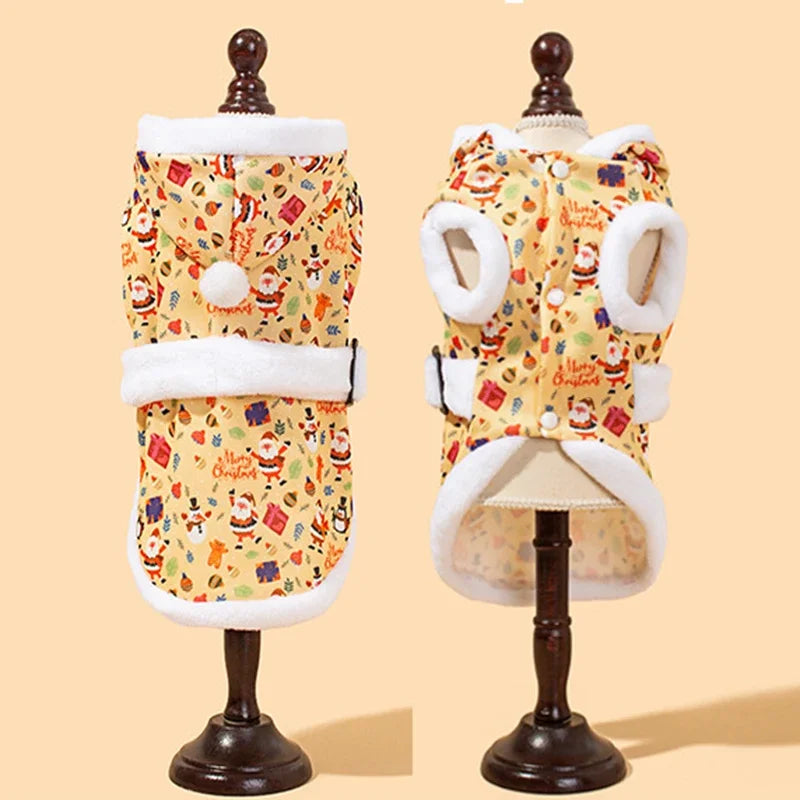 Guangdong CN Pet Dog Christmas Hoodie Santa Print Jacket