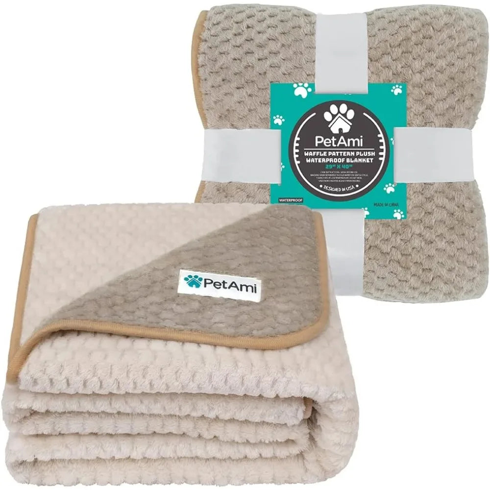 Waterproof Dog Blanket Fleece Pet Throw Sofa Cover Guard