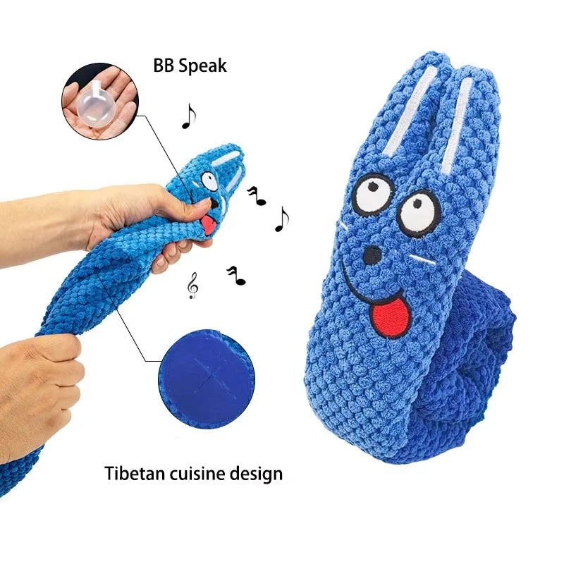 YTYIN Dog Puzzle Feeder Interactive Plush Squeak Toy