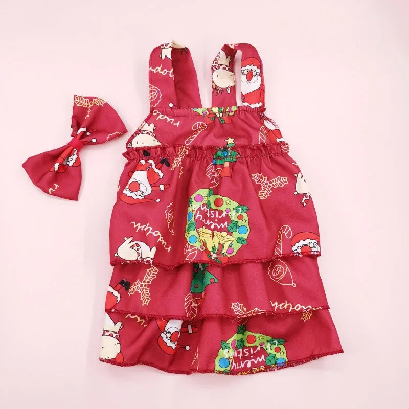 Guangdong Christmas Striped Dog Skirt Clothing Autumn Winter