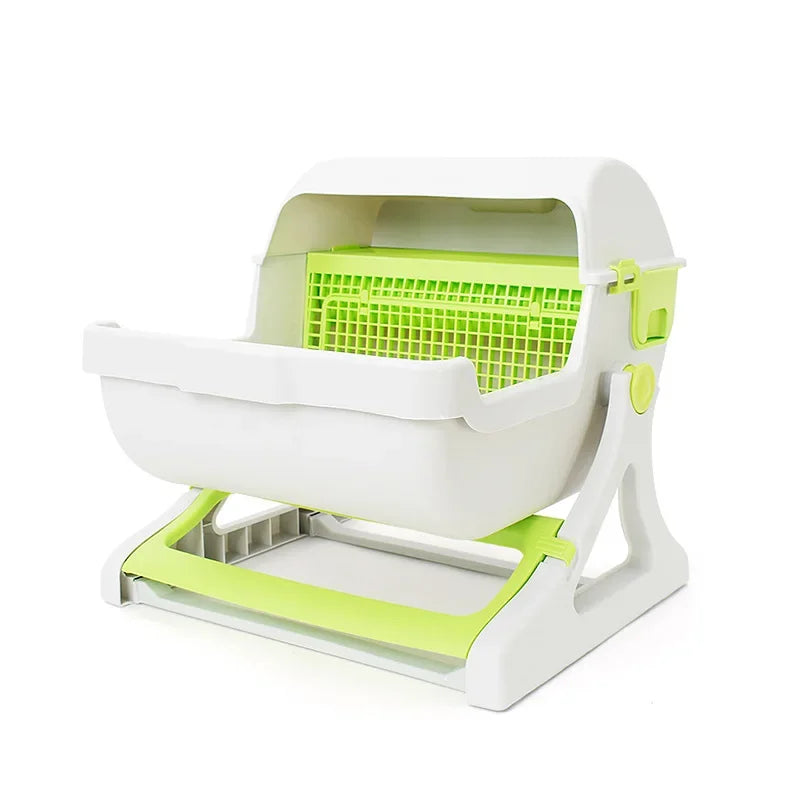 LZJV Semi Automatic Litter Box Anti Splash Cat Toilet
