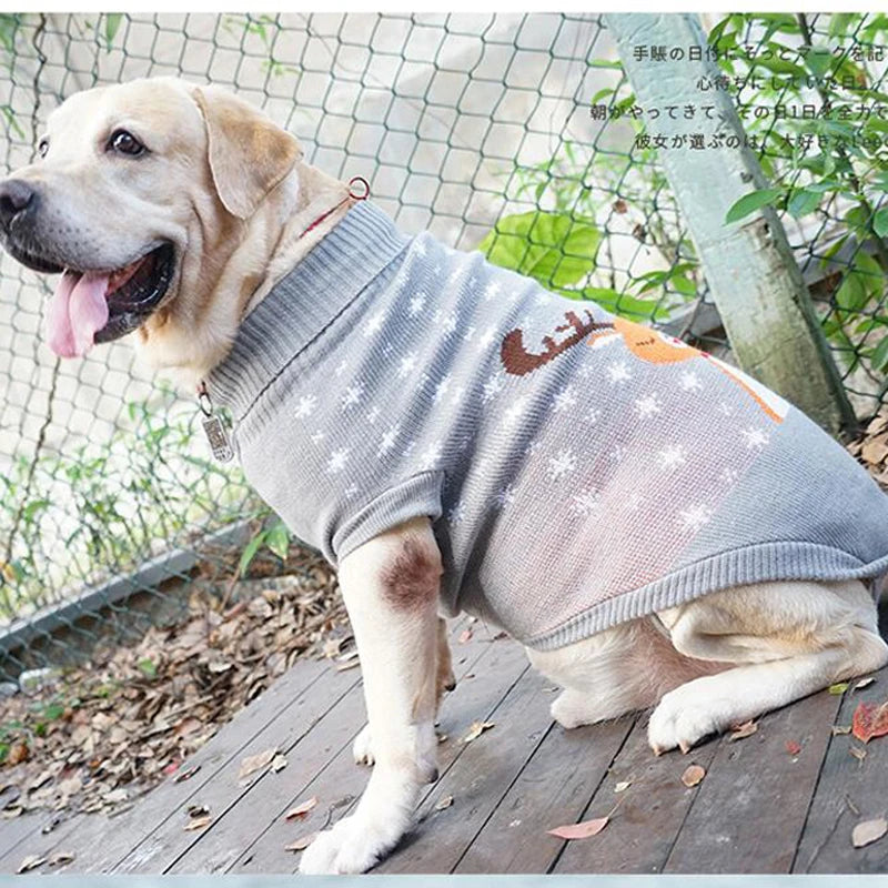 Guizhou Wool Knit Big Dog Sweater Turtleneck Winter Cozy