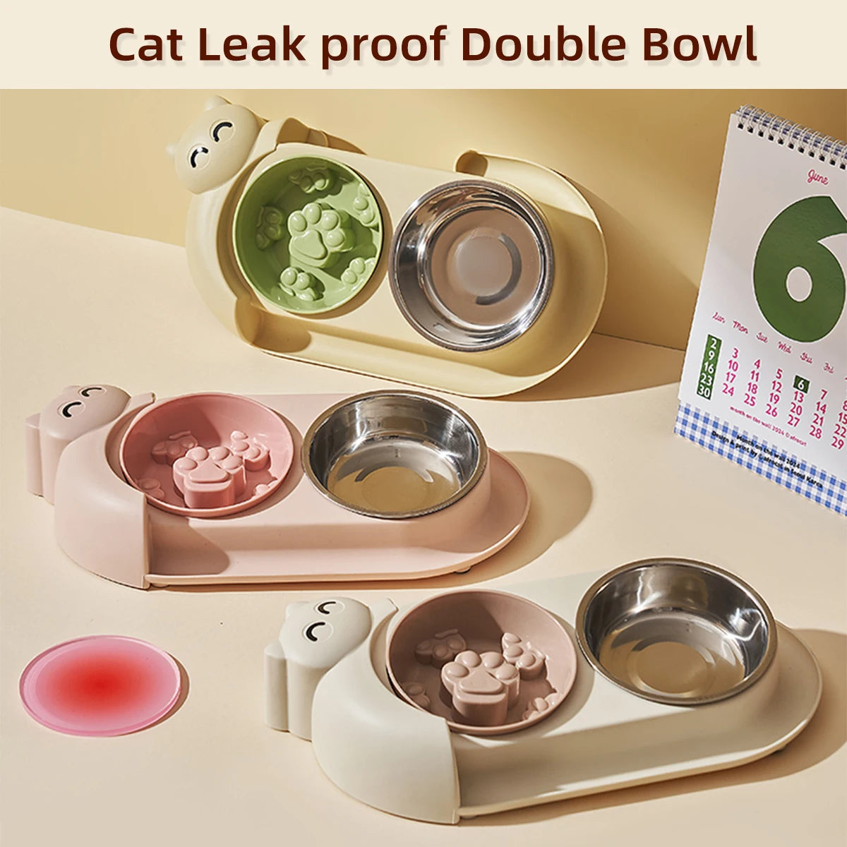 High-concerned Double Bowl Stainless Steel Pet Feeder For Dogs