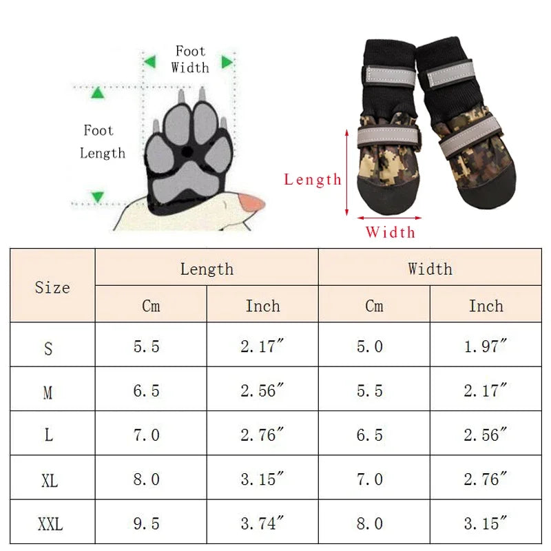 Waterproof Anti Slip Dog Boots For Large Breeds