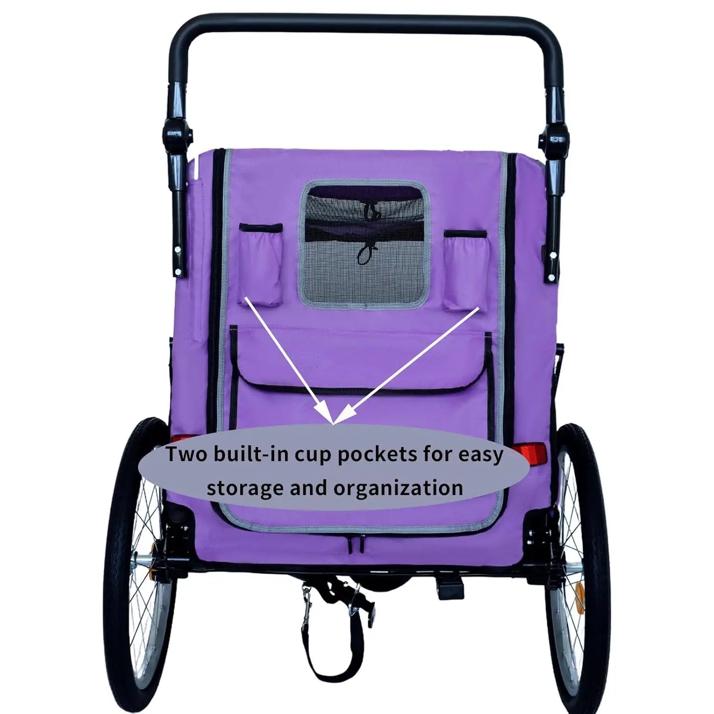 Foldable Pet Stroller With Three Wheels For Large Dogs