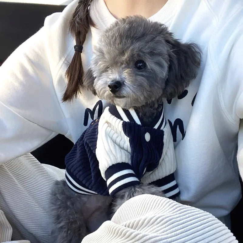 Guangdong Cute Embroidered Pet Baseball Jacket For Dogs Cats
