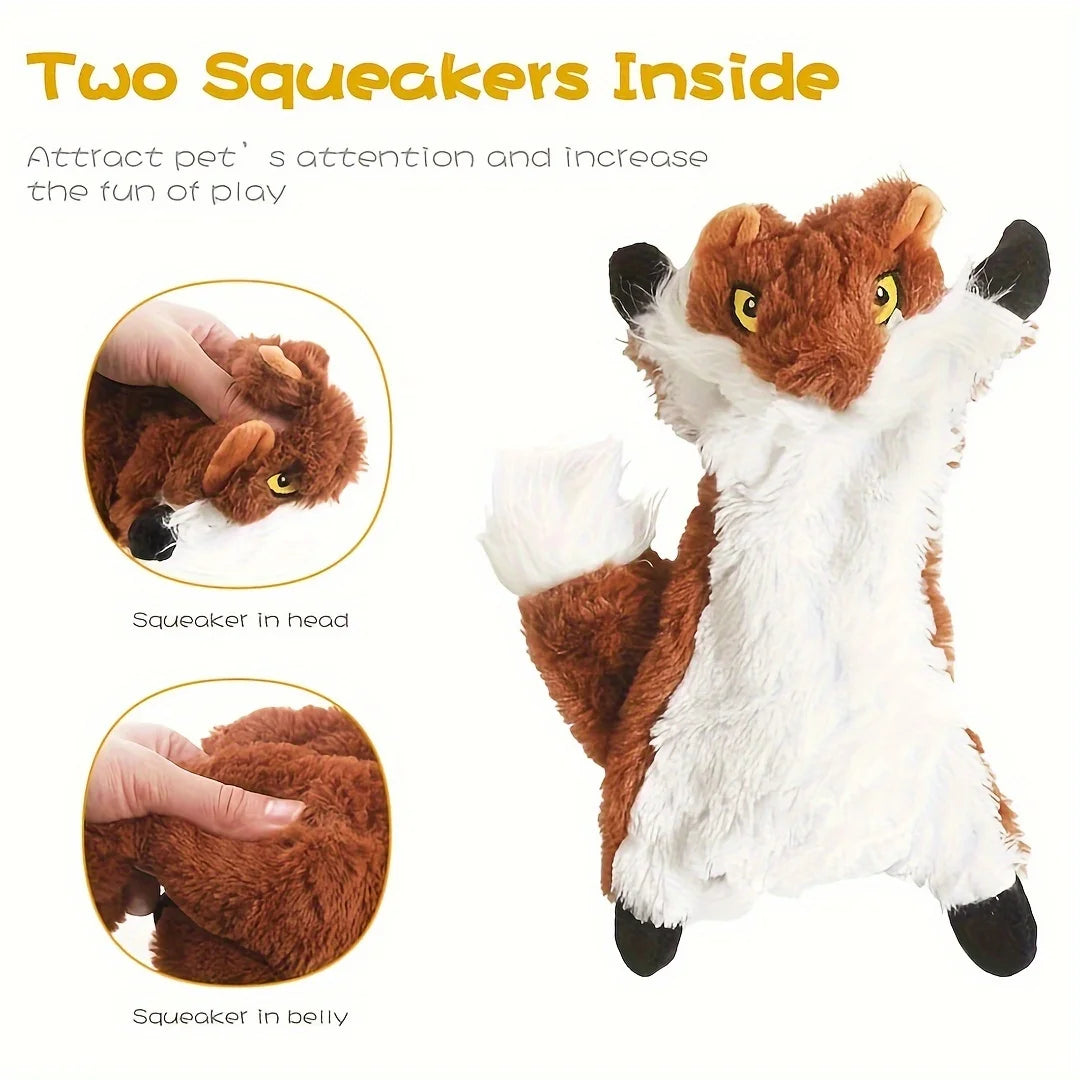 Squeaky Plush Dog Toy Durable Chew for All Breeds Teething