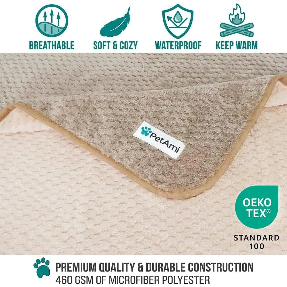 Waterproof Dog Blanket Fleece Pet Throw Sofa Cover Guard