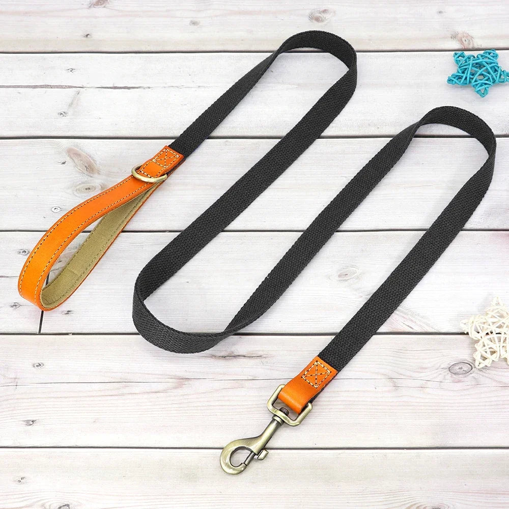 PET ARTIST Nylon Custom Dog Collar Leash With Personalized IDTag