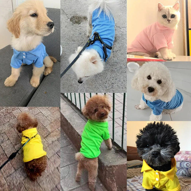 Doggyzstyle Spring Polo Dog Shirts Breathable Vest