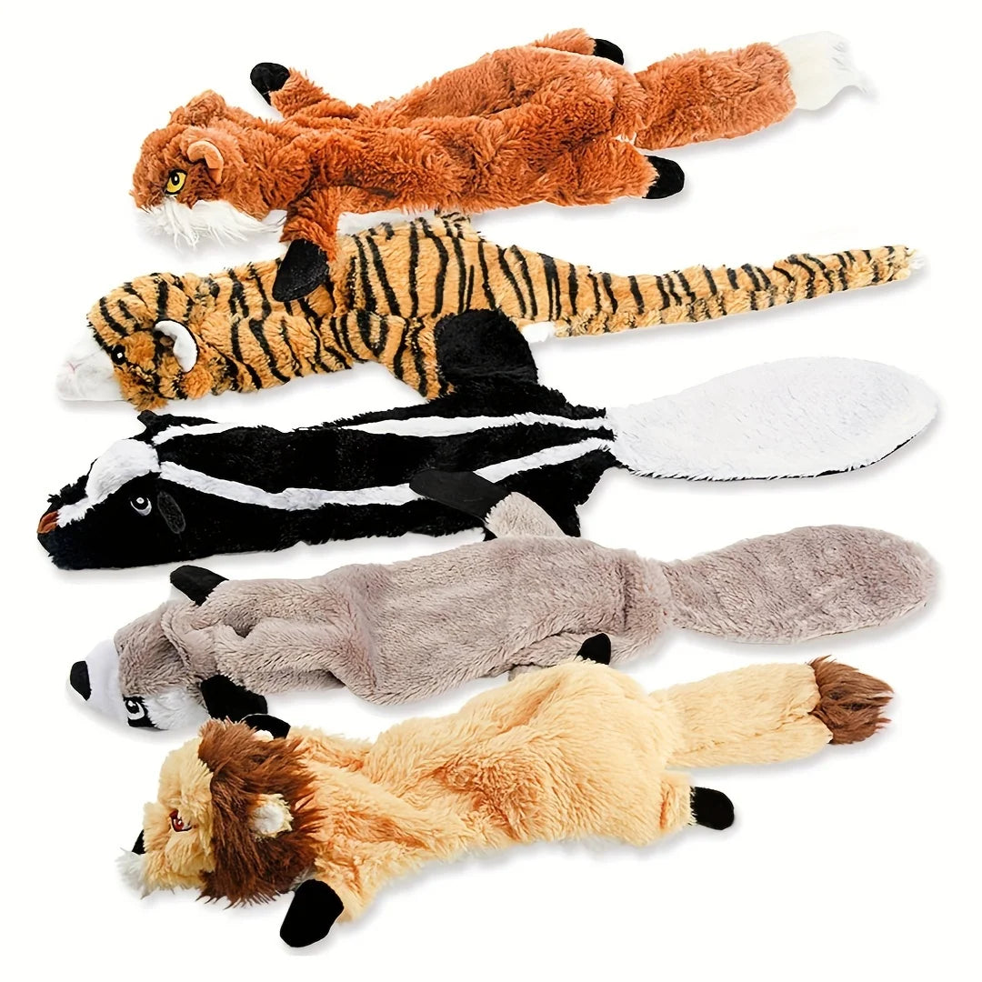 Squeaky Plush Dog Toy Durable Chew for All Breeds Teething