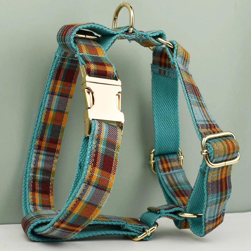 YTYINCN Personalized Dog Collar Leashes Harness Bow Set