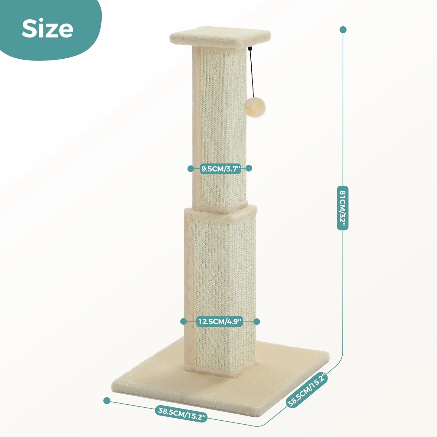 PAWZ Road Cat Scratching Post Indoor Durable Sisal Toy