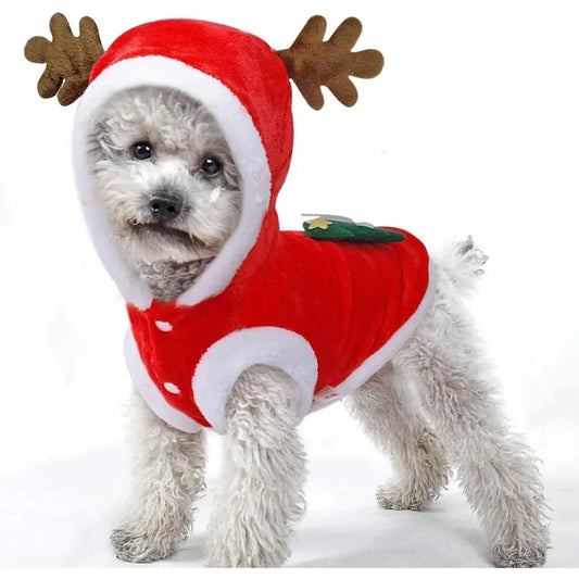 Guangdong Pet Dog Clothes Winter Fleece Festive Elk