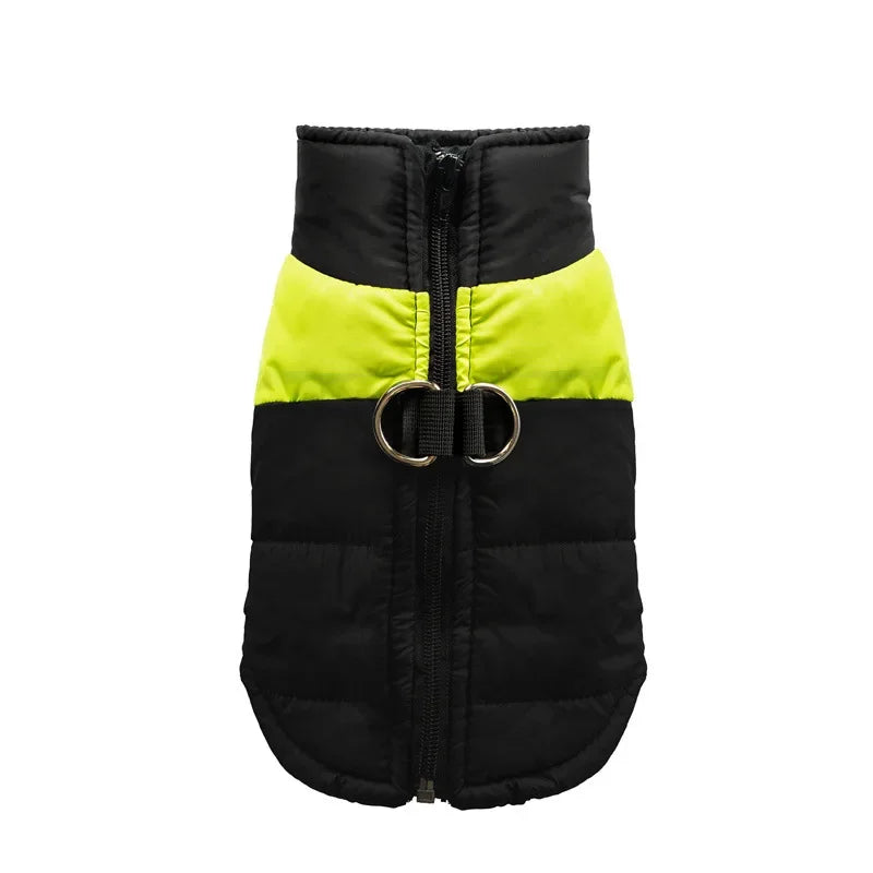 Waterproof Warm Dog Coat Padded Jacket With Zipper Front