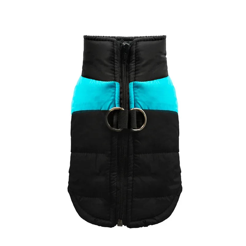 Waterproof Warm Dog Coat Padded Jacket With Zipper Front