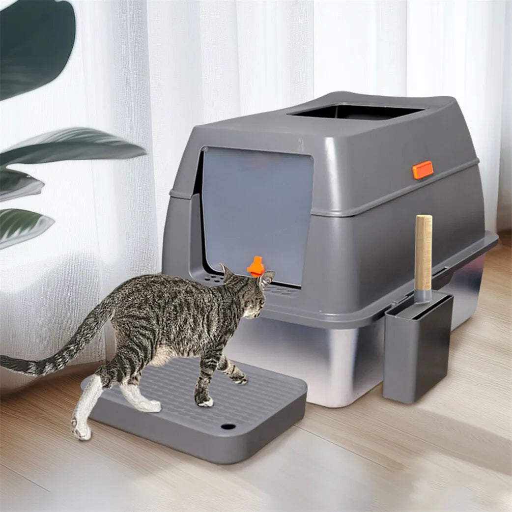 Feature Totally Closed Large Cat Litter Box With High Sides