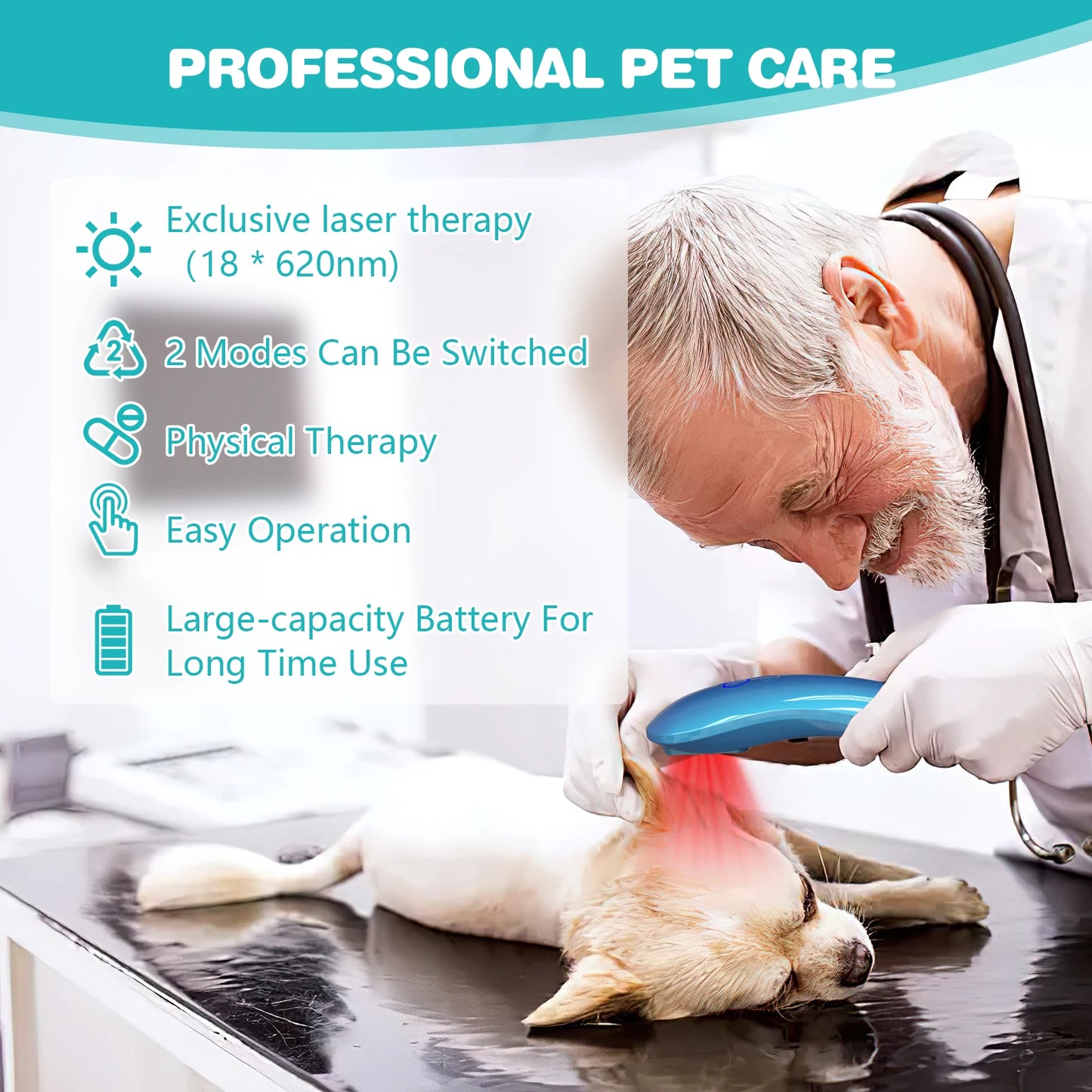 Laser Therapy for Dogs Portable Red Light Therapy Device